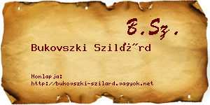 Bukovszki Szilárd névjegykártya