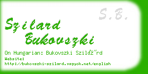 szilard bukovszki business card